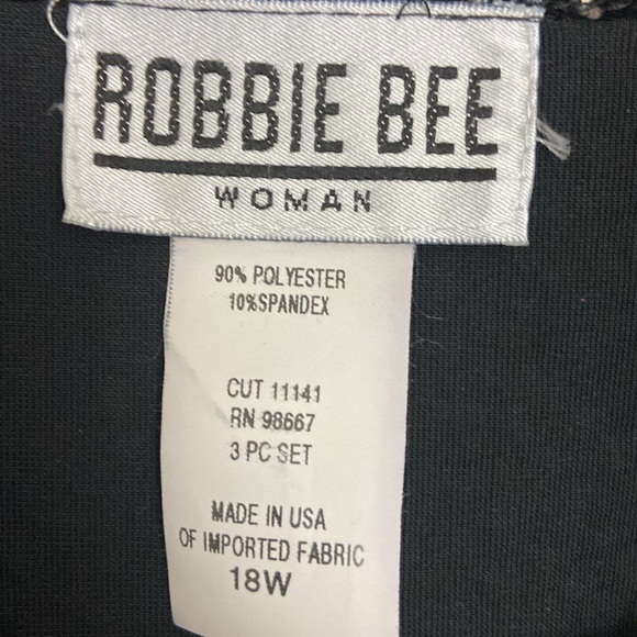 Robbie Bee Velvet Snake Print Shimmer Twin Set size 18W Business Casual Fall - Picture 5 of 11